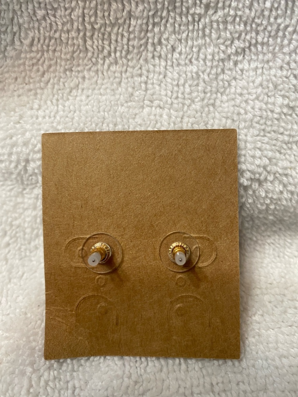 Plunder Yellow Heart Motif Fabric Stud Earrings - Picture 2 of 2